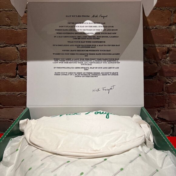 Nick Fouquet Distressed Velour Fedora — Grey - Picture 11 of 12